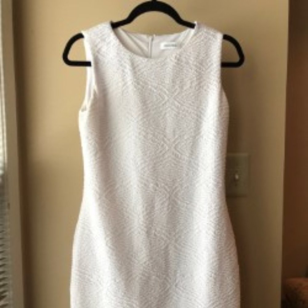 Calvin Klein White Summer Sheath
